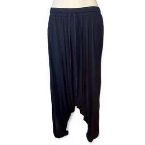 EARTHBOUND Black Harem Pants 100% Viscose Drawstring Size S